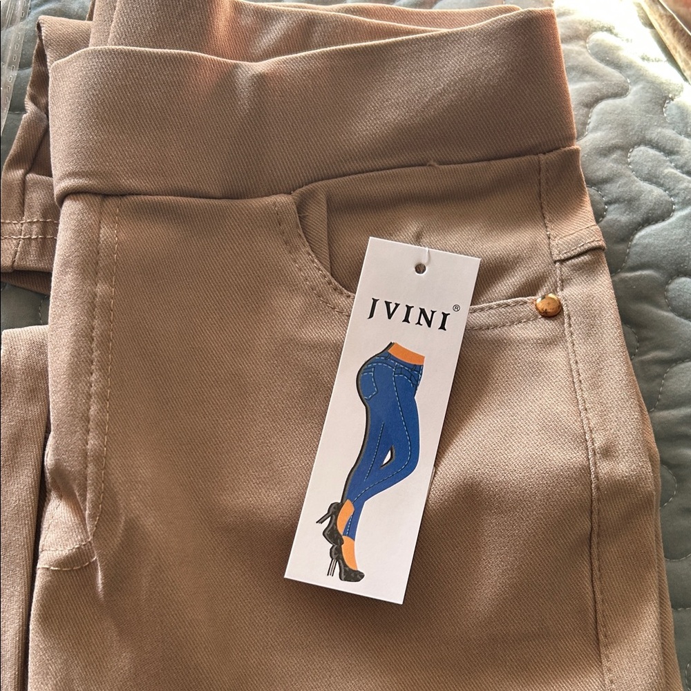 JVINI Women's Chic Brown Skinny Pants